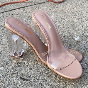 Clear strap heels